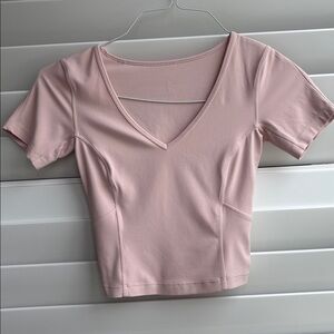 Lululemon pale pink crop top